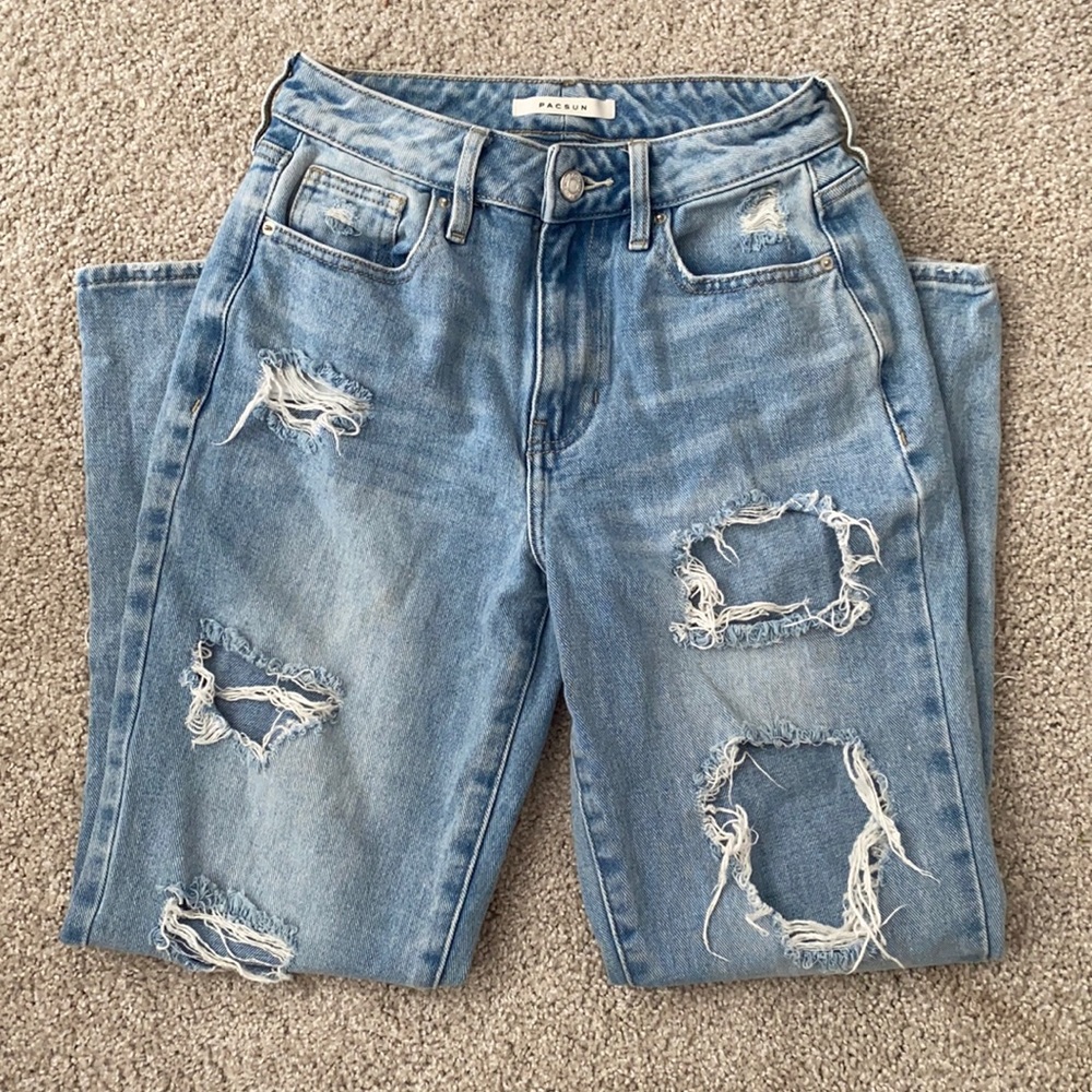 Pacsun size 24 ripped mom jeans